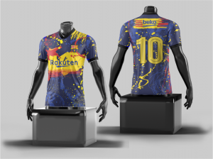 Camiseta Barcelona DryFit Supreme Camiseta Personalizada Proteção Uv50  Gola V