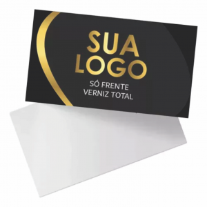 Cartão de visita Couchê 250g 9x5cm 4x0 Sem Revestimento Corte Reto 